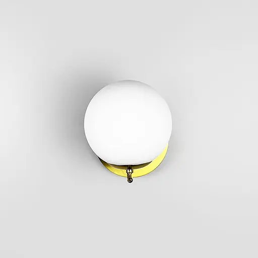 Бра у латунному корпусі з білим плафоном 15х24 см Line F Арт. B91274/1 CP - фото 7