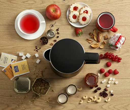 Gorenje Электрочайник, 1,5л, 2,200 Вт, корпус-нержав., Strix, матовый, черный - фото 6