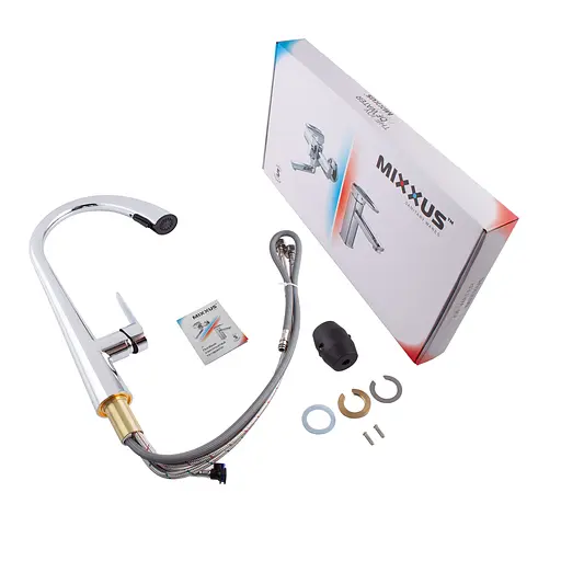 Змішувач для кухні з висувним виливом Mixxus Premium WARTA 014 MI6956 Хром - фото 8