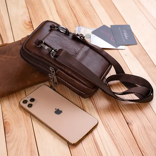 Сумка-барсетка на ремень мужская Vintage 10х17,5х3,5 см 000158542 - фото 6