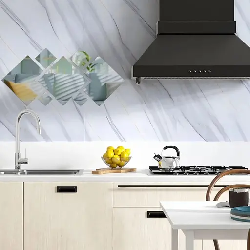 Дзеркальний декор Wall Sticker SW-00002508 акриловий самоклеючий 7 шт. срібло - фото 5