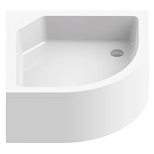 Душовий піддон New Trendy Artus 90x90x29 см напівкруглий глибокий з ніжками B-0364 білий - фото 1