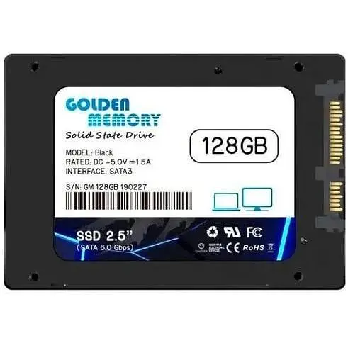 Твердотільний накопичувач SSD 128Gb Golden memory SATA3 2.5" 3D TLC 500/330 МБ/с (GMSSD128GB) - фото 1