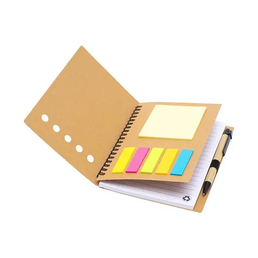 Блокнот В6 на спирали JX002 с набором стикеров и ручкой - фото 2