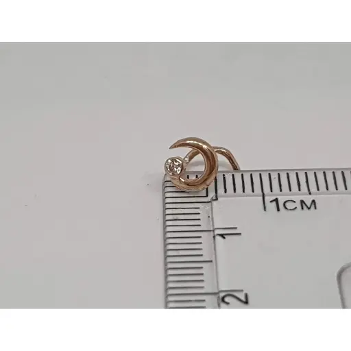 Золотая серьга-пирсинг в нос Dear. 1051.1 - фото 6