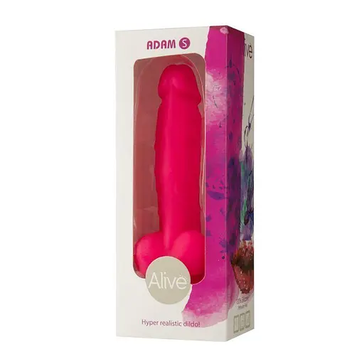 Фалоімітатор Alive Adam Pink S, двошаровий, силікон + Silexpan, діаметр 3,5 см - фото 2