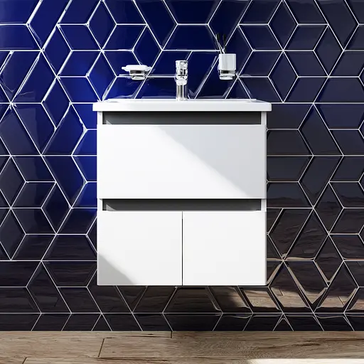 Тумба подвесная AM.PM X-Joy 55 см с умывальником M85-FHX0553-WC0553WG38 - фото 2