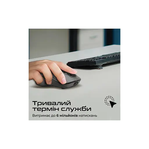 Мышка Promate Samo Wireless/Bluetooth Black (samo.black) - фото 7