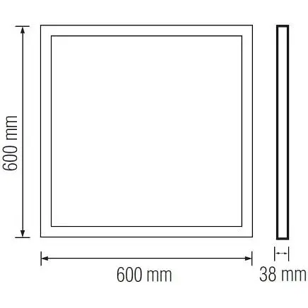 Світильник накладний Horoz Electric 600x600 SMD LED Pulsar-48, 48 W 6400K біілий - фото 2