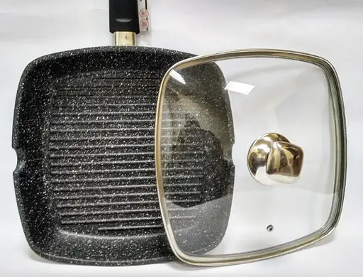 Сковорода гриль Bohmann BH-1002-28 MRB 28 x 28см с мраморным покрытием - фото 2