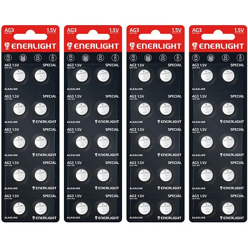 Батарейка Enerlight Special Alkaline AG3 (LR41/392) 40 шт. (40030110V) - фото 1