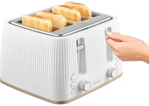 Тостер Sencor STS7540WH біло-золотий 1860 Вт - фото 4