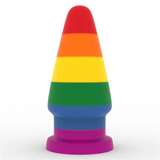 Анальна пробка LoveToy Prider 6 16 см (райдужний)
