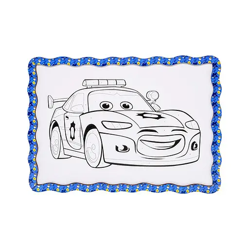 Дитячий набір для розпису по дереву "Поліцейська машинка" PuzzleOK Puz-22952 формат А4 - фото 2