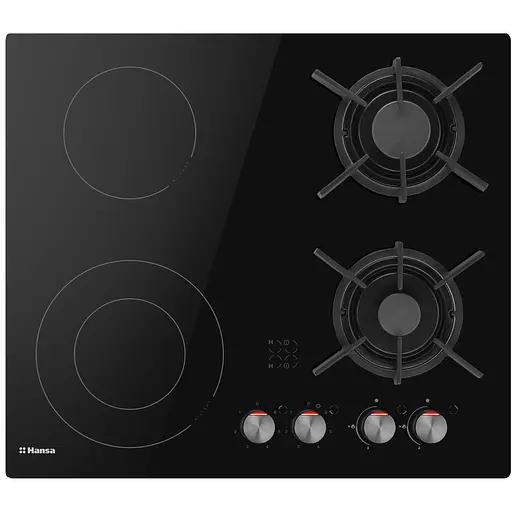 Варочная поверхность комбинированная Hansa 592 см расширенная зона чугун черный