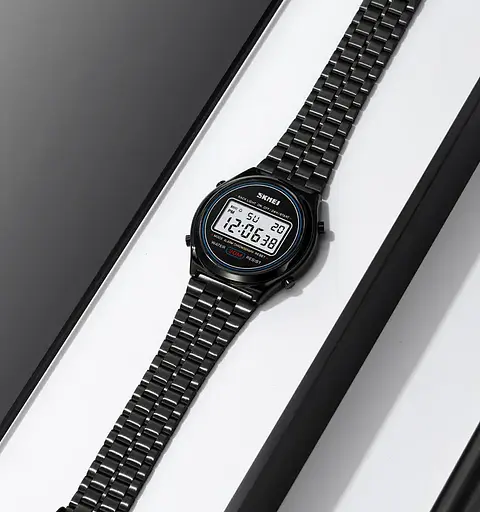 Чоловічий наручний годинник Skmei 2146 вінтаж Чорний - фото 4