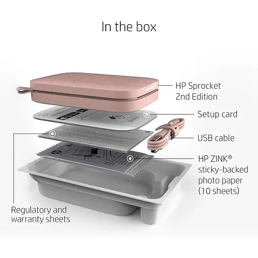 Портативний фотопринтер HP Sprocket 2x3 Pink (HPISPP) [141282] - фото 7