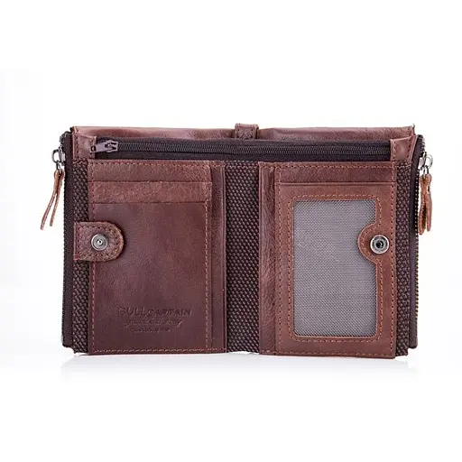 Мужской кожаный кошелек BULL 9.5х12х2 см acs0029281 - фото 2