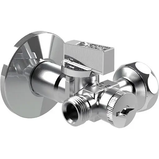 Кран кульовий кутовий подвійний Arco 1/2″х 3/4″х3/8″ DUAL29 000019854 - фото 1