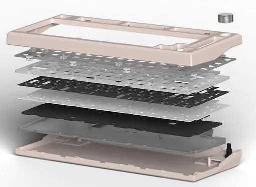 Клавіатура FL ESPORTS DIY-barebone MK750 White Three-Mode (MK750-4247) - фото 5