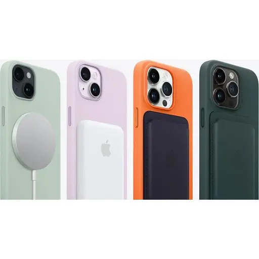 Оригинальный кожаный чехол Apple Leather Case MagSafe для iPhone 14 Plus (6.7") Black MPP93ZE/A - фото 2