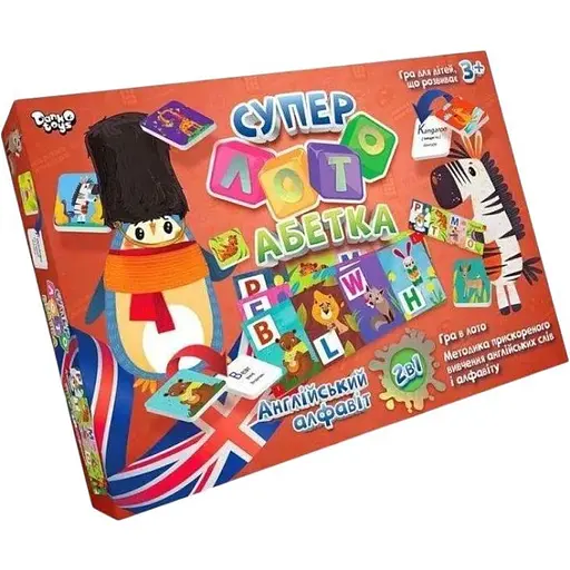 Настільна гра Danko Toys Суперлото, Азбука укр/англ (СЛА-01UE) (2000903604815) - фото 1