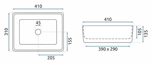 Умивальник Rea Anita Mini накладний білий REA-U0952, Білий - фото 6