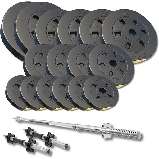 Набір зі штангою та гантелями Besport PowerPro 68кг (гриф 167см)