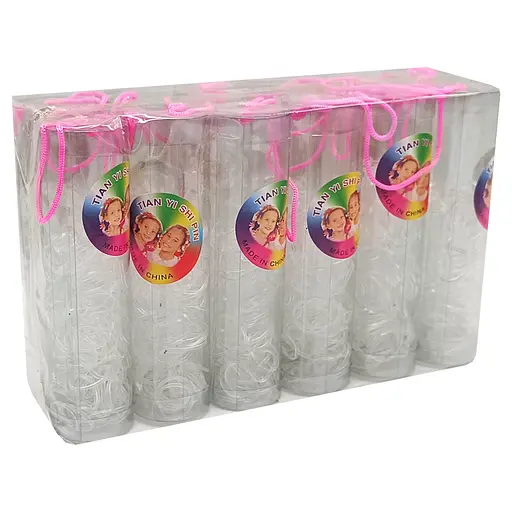 Дитяча резинка для волосся La-beauty 0308-1008 силіконова, прозора - фото 1