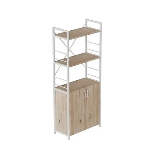 Етажерка 3/60 Серії Конект із тумбою 144x60x28 Білий ДСП Дуб Сан-Марино FRD-104450