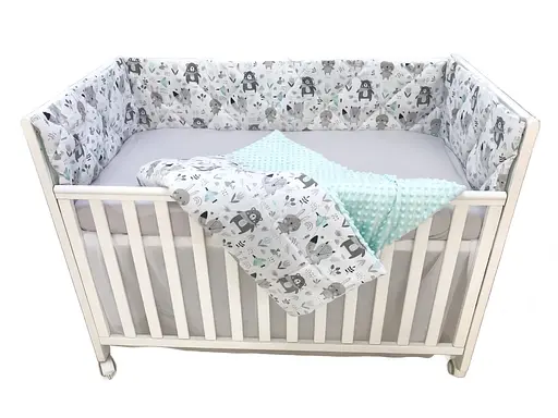 Дитячий набір Moontime у ліжечко "Зайчики ведмеді ментолові" - фото 1