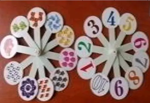 Віяло Цифри з картинками, 2 шт. в упаковці