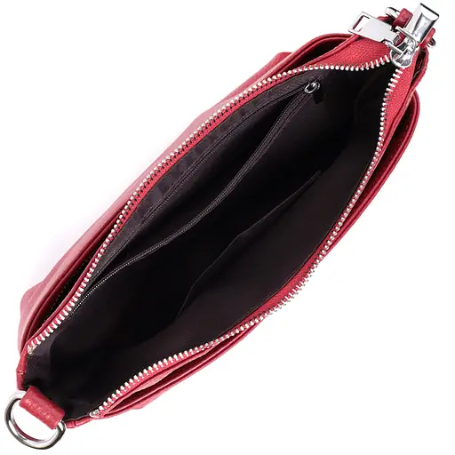 Сумка Vintage женская среднего размера на три отделения из натуральной кожи 24х15х9 см sum0027017 - фото 8