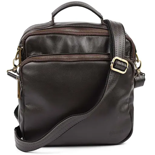 Чоловіча шкіряна сумка через плече TARWA 24х26х9 см sum0025369 - фото 1