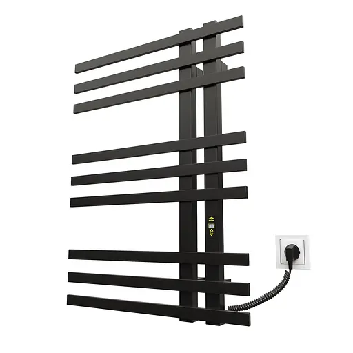 Електрична рушникосушарка Kosser Браш 800x600 ER ДБ01ER, Чорний матовий, Праве - фото 1