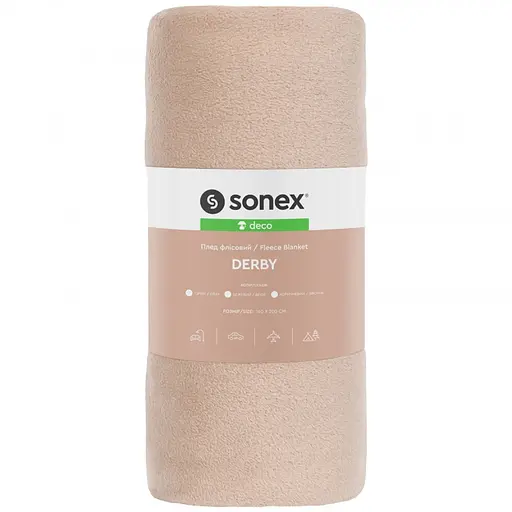 Плед флісовий Sonex Derby 160х200 см бежевий (SO102542)