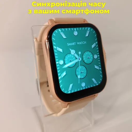 Смарт-часы Smart Watch Y13 Bluetooth, установка своего фона. Цвет золото - фото 2