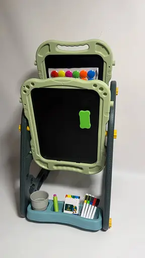 Мольберт 2 дошки: для маркерів та крейди, стільчик, приладдя для малювання - фото 6