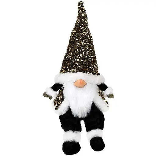Мягкая игрушка Bona Black & White Гном в пайетках, сидячий 22х16х64 см (000264844)