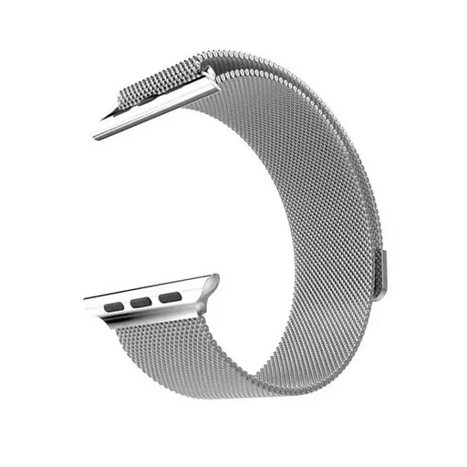 Ремінець Creasted для годинника Milanese loop steel bracelet Apple watch, 42 44 мм Silver - фото 3