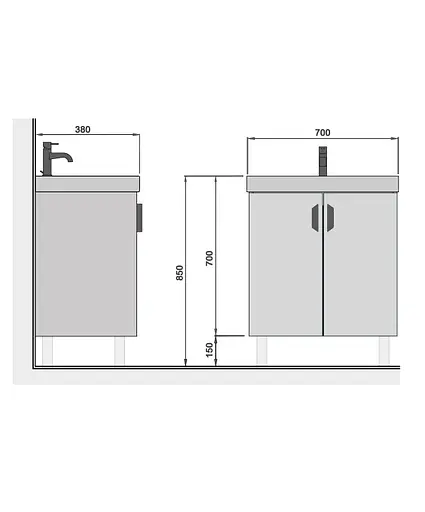 Тумба Мойдодир Idea 70-U умивальник River 70 Білий універсальна Білий - фото 7