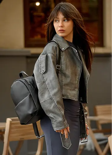 Женский рюкзак Sambag Brix KQH черный 29 х 22 х 10 см (11321001) - фото 5