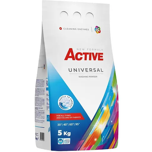Порошок для прання Active Universal з ароматом свіжості поліпропіленовий пакет 5 кг