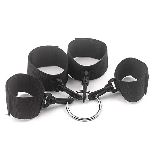 Фиксаторы для рук и ног BDSM-аксессуары для различных игр черный K000380 - фото 2