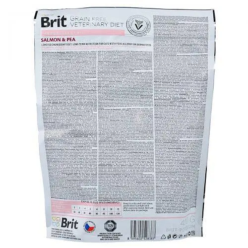 Сухой корм Brit GF VetDiet Cat Hypoallergenic для кошек, с пищевой аллергией и непереносимостью, с лососем и горохом, 400 г - фото 5