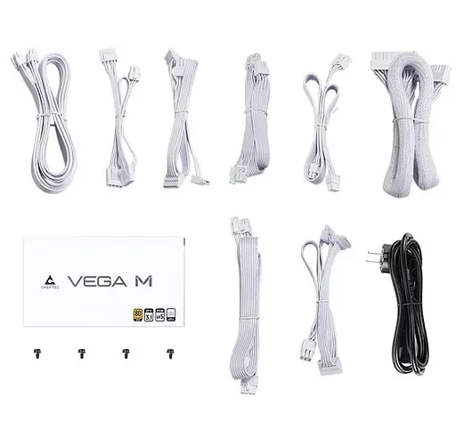 Блок живлення Chieftec Vega M 750W ATX 3.1 80+ Gold White (PPG-750-CW) - фото 5