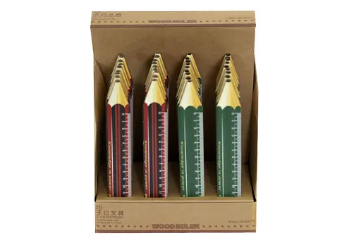 Лінійка дерев’яна фігурна Олівець, 12 см