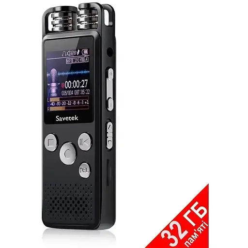 Диктофон Savetek GS-R07 для журналиста профессиональный цифровой 32 Гб памяти - фото 2