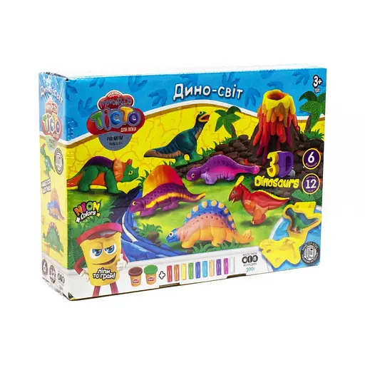 Тесто для лепки Master Do Динозавры-6, Danko Toys