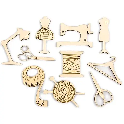 Мини-заготовки Rosa Talent Шитье фанера 10 шт